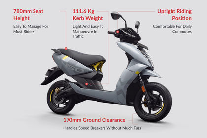 Ather 450X Ergonomics Highlights Ather 450X Ergonomics Highlights