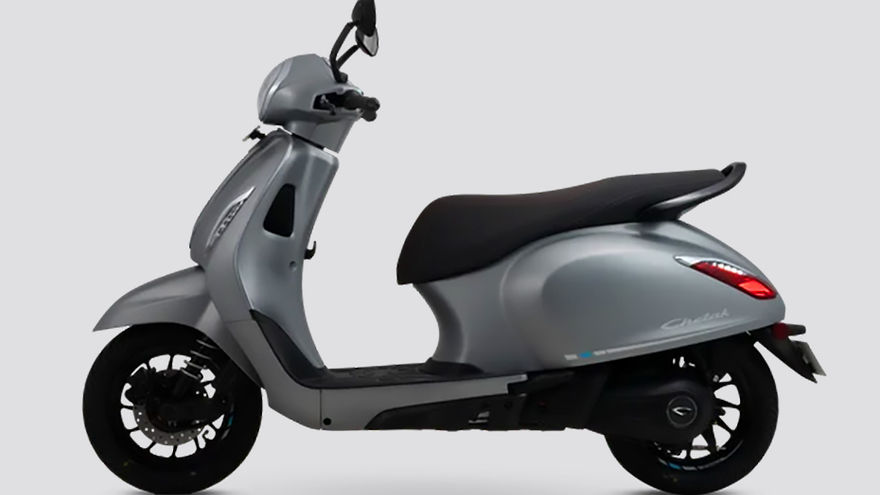Bajaj Chetak Side Profile View (Left)