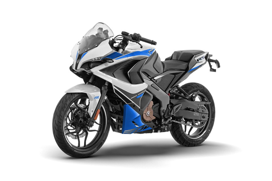 Pearl Metallic White and Caribbean Blue