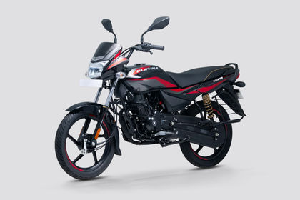 Bajaj Platina 100 Front Left Quarter View