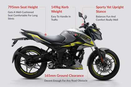 Bajaj Pulsar N160 Ergonomics Highlights Bajaj Pulsar N160 Ergonomics Highlights