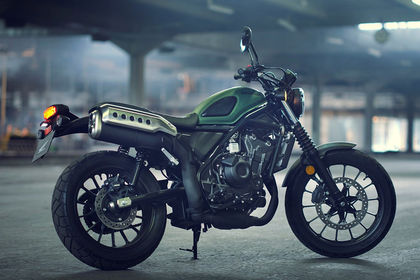 Honda CL500 Scrambler Rear Right Three Quarter View Honda CL500 Scrambler Rear Right Three Quarter View