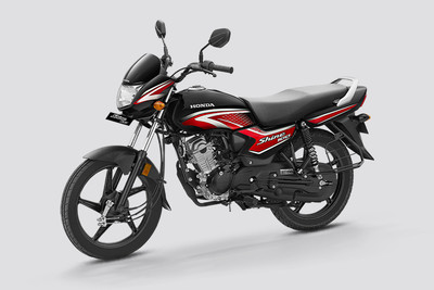 होंडा शाइन 100 फ्रंट लेफ्ट क्वार्टर व्यू