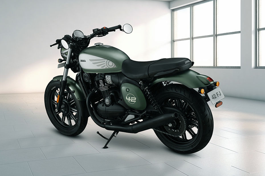 Jawa 42 FJ Dual Channel Aurora Green Matte Spoke Model Price & Specs