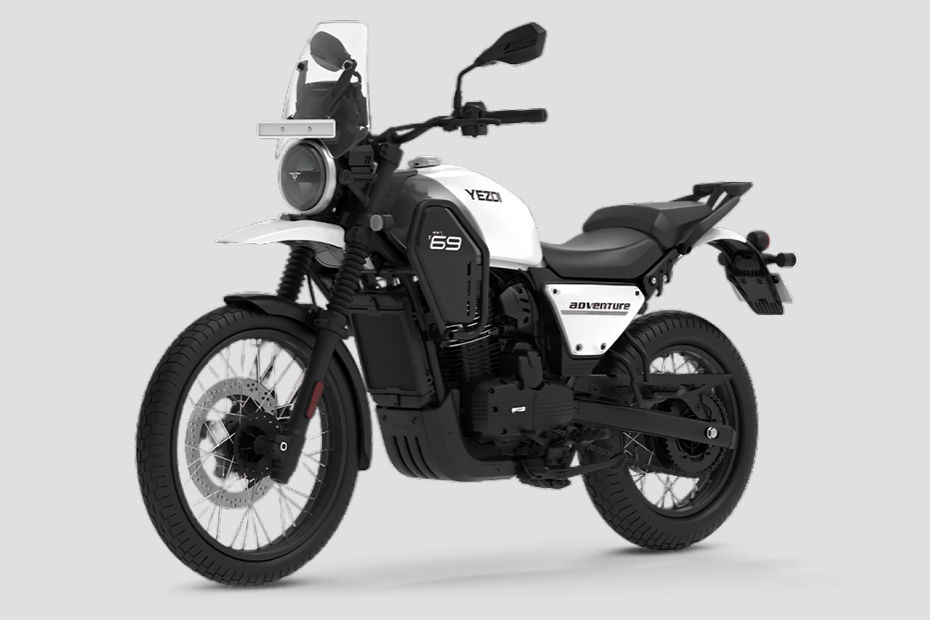 ecmelodi白カモ Yezdi 2024 Adventure Gloss - Glacier White On road Price