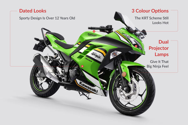 कावासाकी निंजा 300 डिजाइन हाइलाइट्स