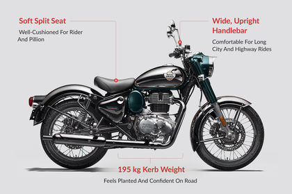 Royal Enfield Classic 350 Ergonomics Highlights Royal Enfield Classic 350 Ergonomics Highlights