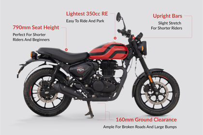 Royal Enfield Hunter 350 Ergonomics Highlights