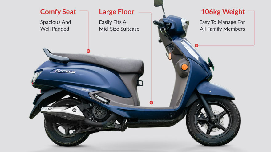 Suzuki Access 125 Ergonomics Highlights