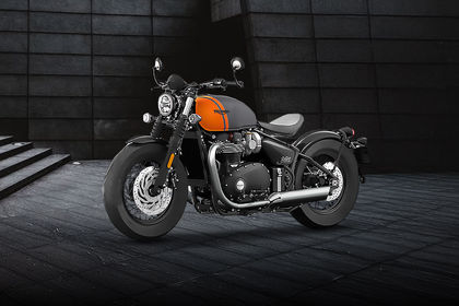 Triumph Bonneville Bobber Front Left Quarter View Triumph Bonneville Bobber Front Left Quarter View