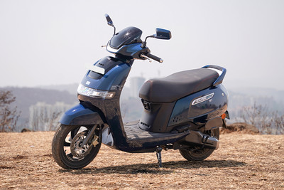 TVS iQube ST Front Left Quarter View