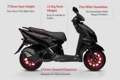 TVS NTORQ 125 Ergonomics Highlights TVS NTORQ 125 Ergonomics Highlights