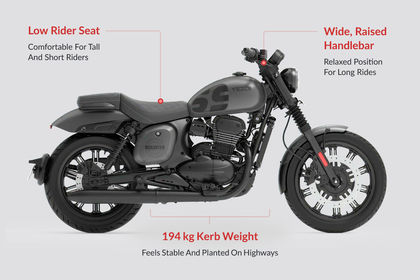 Yezdi Roadster Ergonomics Highlights Yezdi Roadster Ergonomics Highlights