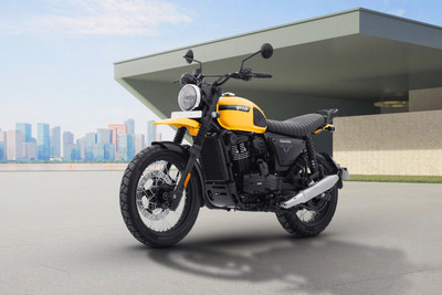 Yezdi Scrambler Front Left Quarter View