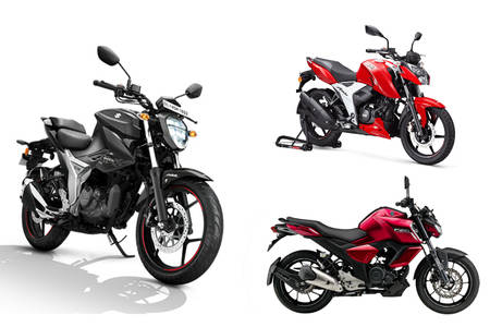 Suzuki Gixxer BS6 v Yamaha FZ-S Fi V3 BS6 v TVS Apache RTR 160 4V BS6: Spec Comparo