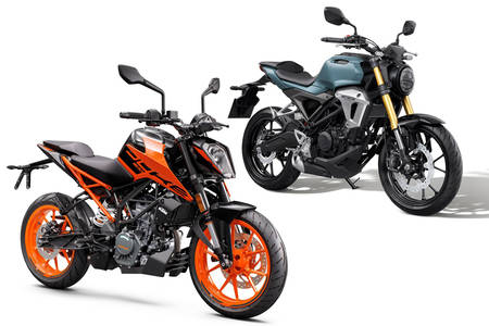 KTM 200 Duke BS6 vs Honda CB150R ExMotion: Image Comparison