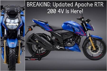 BREAKING: Updated TVS Apache RTR 200 4V Launched, Gets New LED Headlight