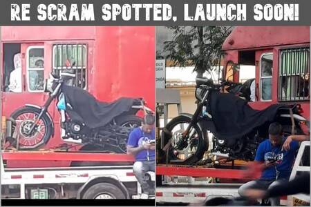 Royal Enfield Scram 411 Spotted Without Camo Ahead Of Launch