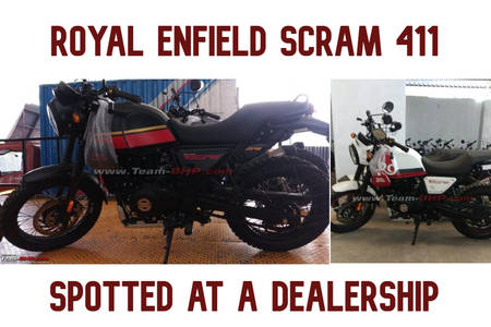 Royal Enfield Scram 411 Spotted At Dealerships Prior To Launch, Gets Retro Colour Schemes