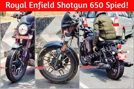 Royal Enfield Shotgun 650 Spied With Dual-tone Alloys