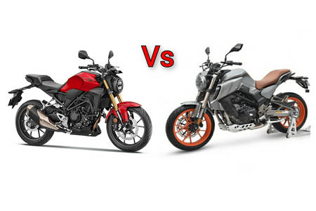 Honda CB300R Vs Senke SK400-K: Photo Comparison