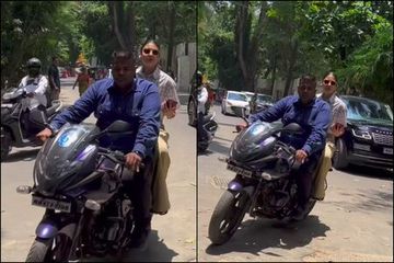 Anushka Sharma Hops As a Pillion On The Bajaj Pulsar Anushka Sharma Hops As a Pillion On The Bajaj Pulsar