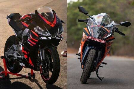 In 10 Pics: Aprilia RS 457 vs KTM RC 390 - Compared