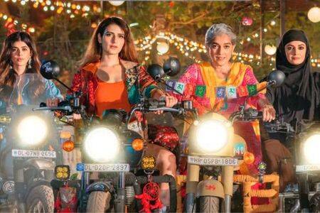 “Dhak Dhak” Actresses Storm Movie Screening on Royal Enfield Bikes