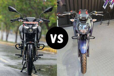 Bajaj Pulsar N160 vs TVS Apache RTR 160 4V Dual Channel ABS: Image Comparison