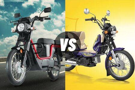 Kinetic Green E-Luna vs TVS XL100: Image Comparison Kinetic Green E-Luna vs TVS XL100: Image Comparison