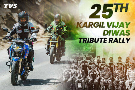 25th Kargil Vijay Diwas: TVS Ronin and TVS Apache RTR 200 4V Women Riders Rally Flagged Off By The Indian Army