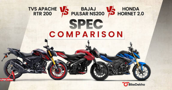 2025 TVS Apache RTR 200 4V vs Bajaj Pulsar NS200 vs Honda Hornet 2.0: Spec Comparison 2025 TVS Apache RTR 200 4V vs Bajaj Pulsar NS200 vs Honda Hornet 2.0: Spec Comparison