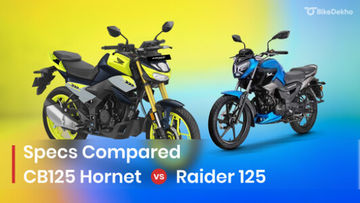 Honda CB125 Hornet vs TVS Raider 125: Specifications Compared Honda CB125 Hornet vs TVS Raider 125: Specifications Compared