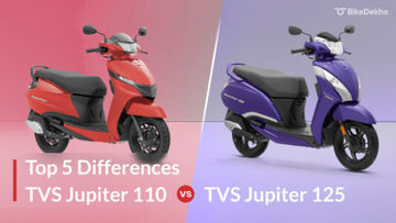 TVS Jupiter 110 vs Jupiter 125 Cheapest Variants: Top 5 Differences Explained TVS Jupiter 110 vs Jupiter 125 Cheapest Variants: Top 5 Differences Explained