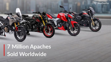 TVS Apache Sales Crosses 7 Million Mark Globally TVS Apache Sales Crosses 7 Million Mark Globally