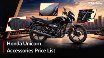Honda Unicorn: Accessories Price List Honda Unicorn: Accessories Price List