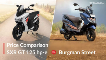 Aprilia SXR GT 125 hp-e vs Suzuki Burgman Street - Price Comparison Aprilia SXR GT 125 hp-e vs Suzuki Burgman Street - Price Comparison