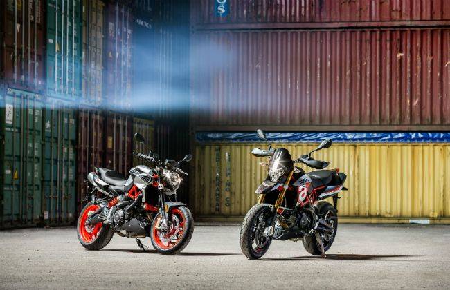 2017 Aprilia Shiver 900 and Dorsoduro 900