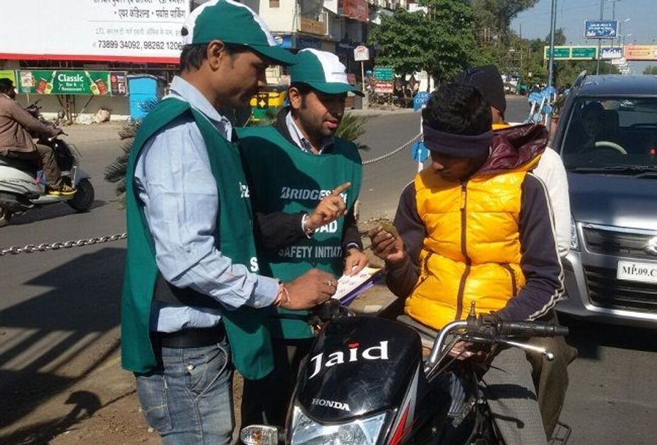 Bridgestone India celebrates holiday season promoting safety in Indore