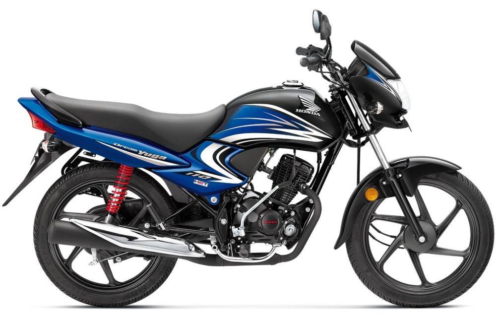 Honda Dream Yuga Black with Athletic Blue Metallic