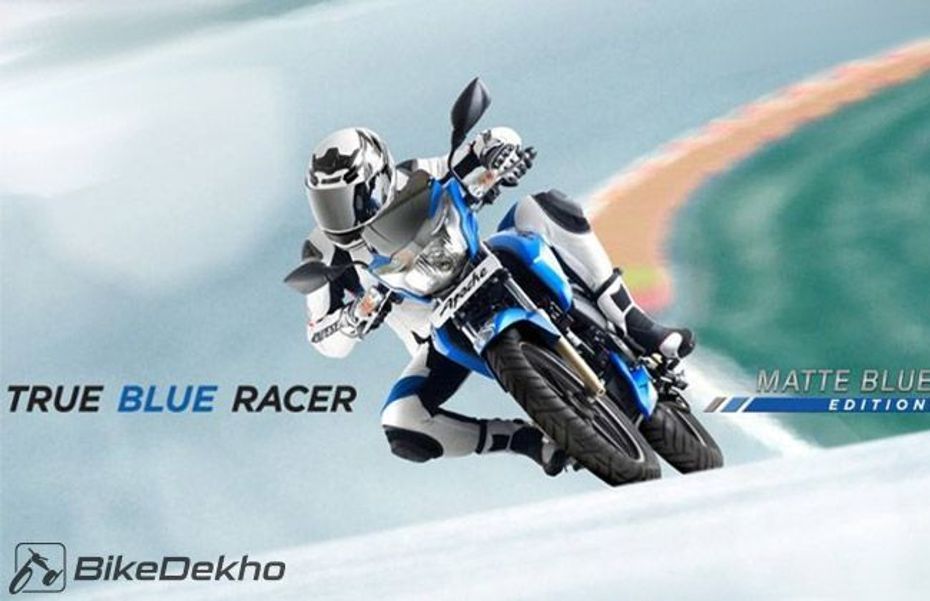 TVS Apache RTR 180 Matte Blue Edition TVS Apache RTR 180 Matte Blue Edition