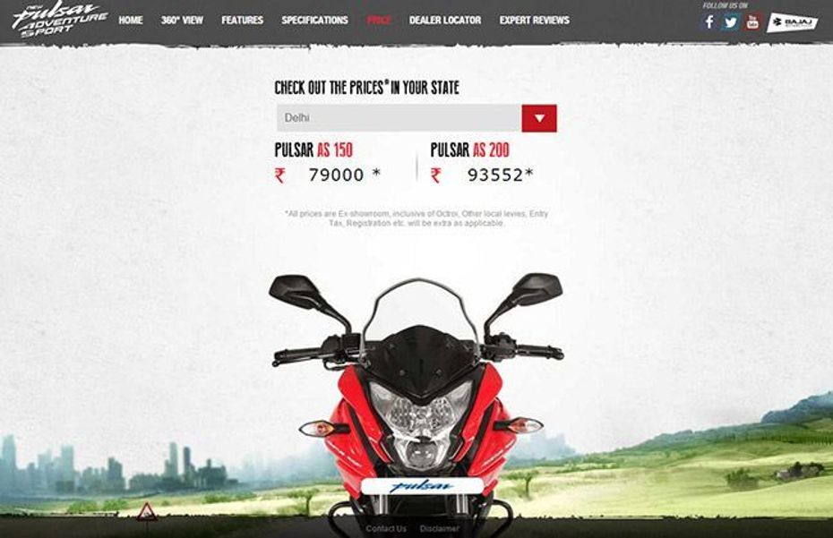 Bajaj Pulsar AS 200 Price Hiked by Rs. 2,002