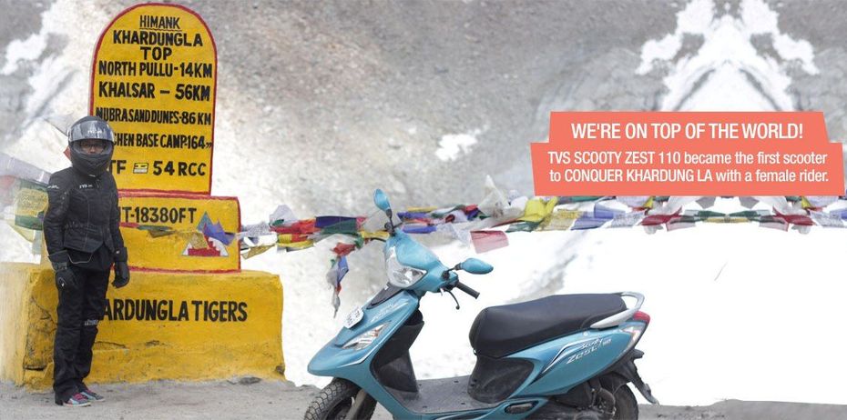 TVS Scooty Zest 110 Himalayan Highs Special Edition