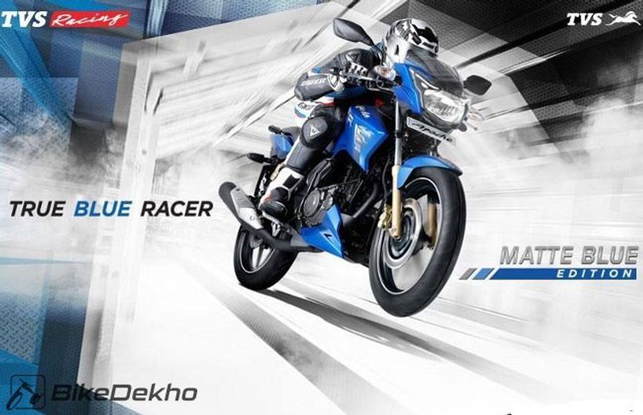 TVS Apache RTR 180 Matte Blue Edition TVS Apache RTR 180 Matte Blue Edition