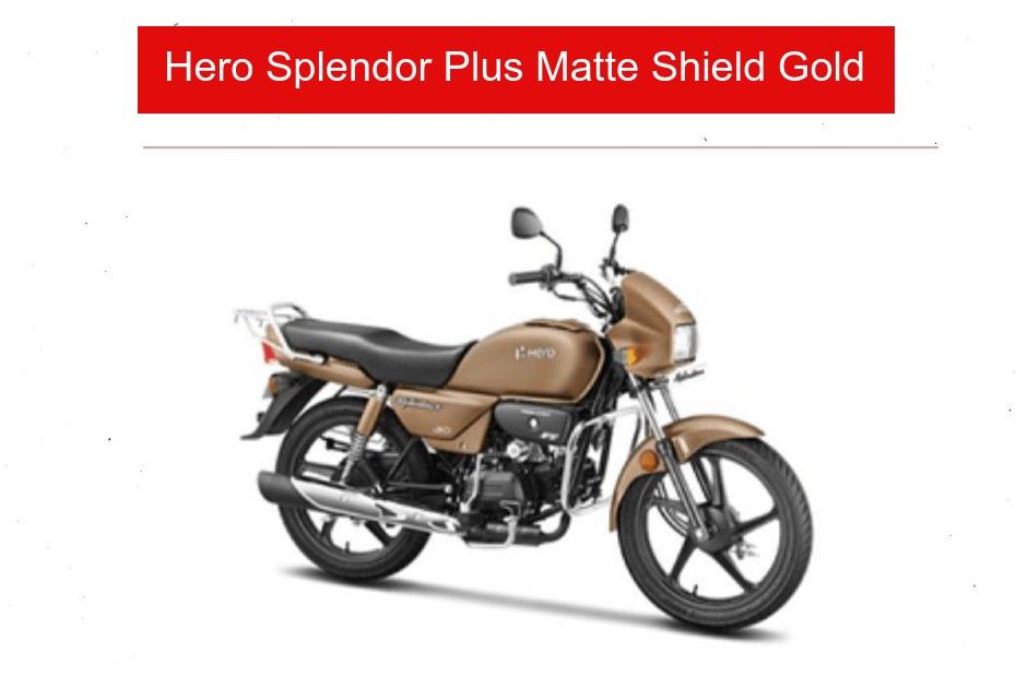Hero Splendor Plus Matte Shield Gold