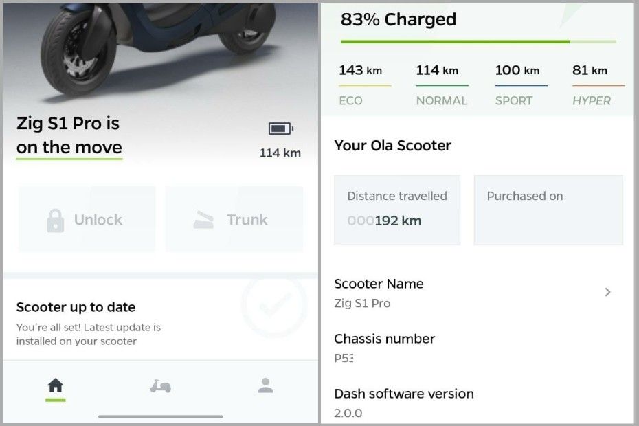 Ola S1 Menu BD
