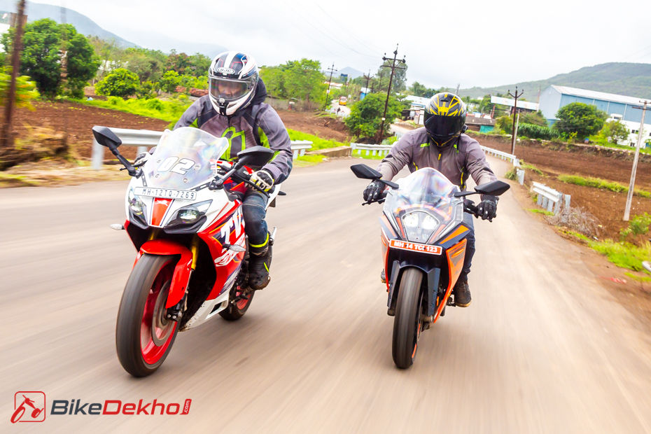 KTM RC 390 vs TVS Apache RR 310 KTM RC 390 vs TVS Apache RR 310