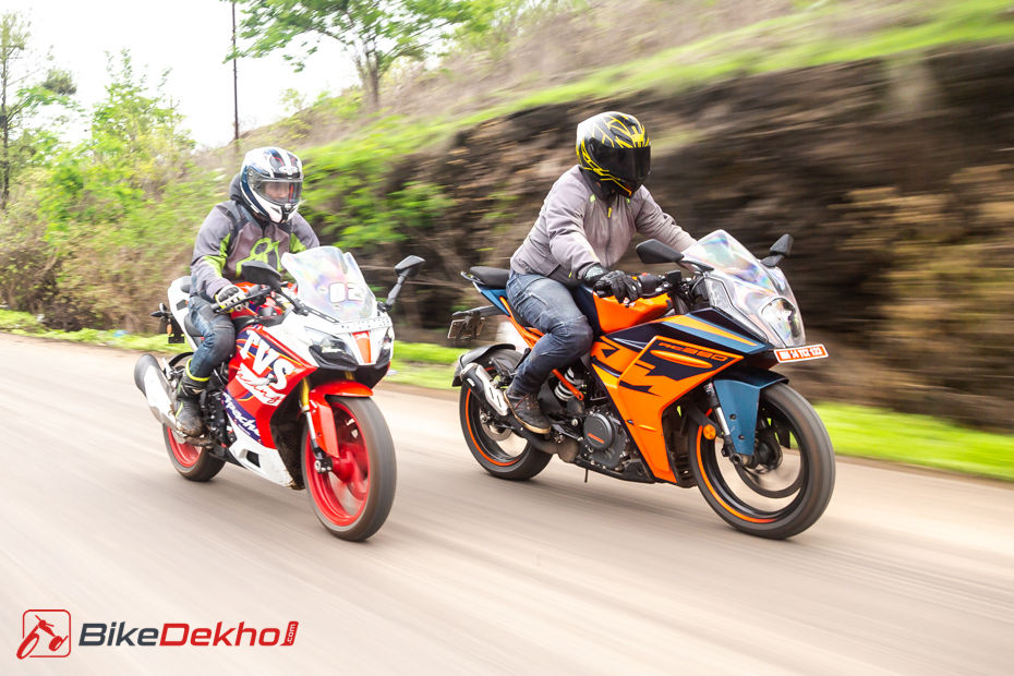 KTM RC 390 vs TVS Apache RR 310 KTM RC 390 vs TVS Apache RR 310