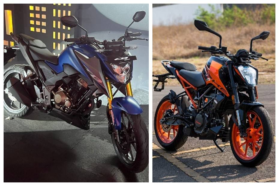 Honda CB300F vs KTM 200 Duke: Image Comparison