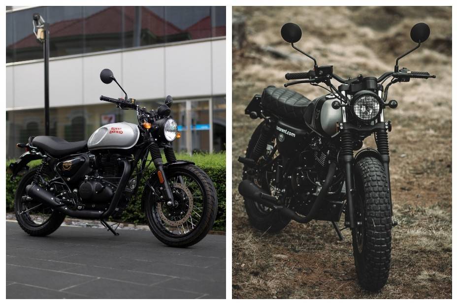 Royal Enfield Hunter 350 Retro vs Mutt GT-SR 250: Image Comparison